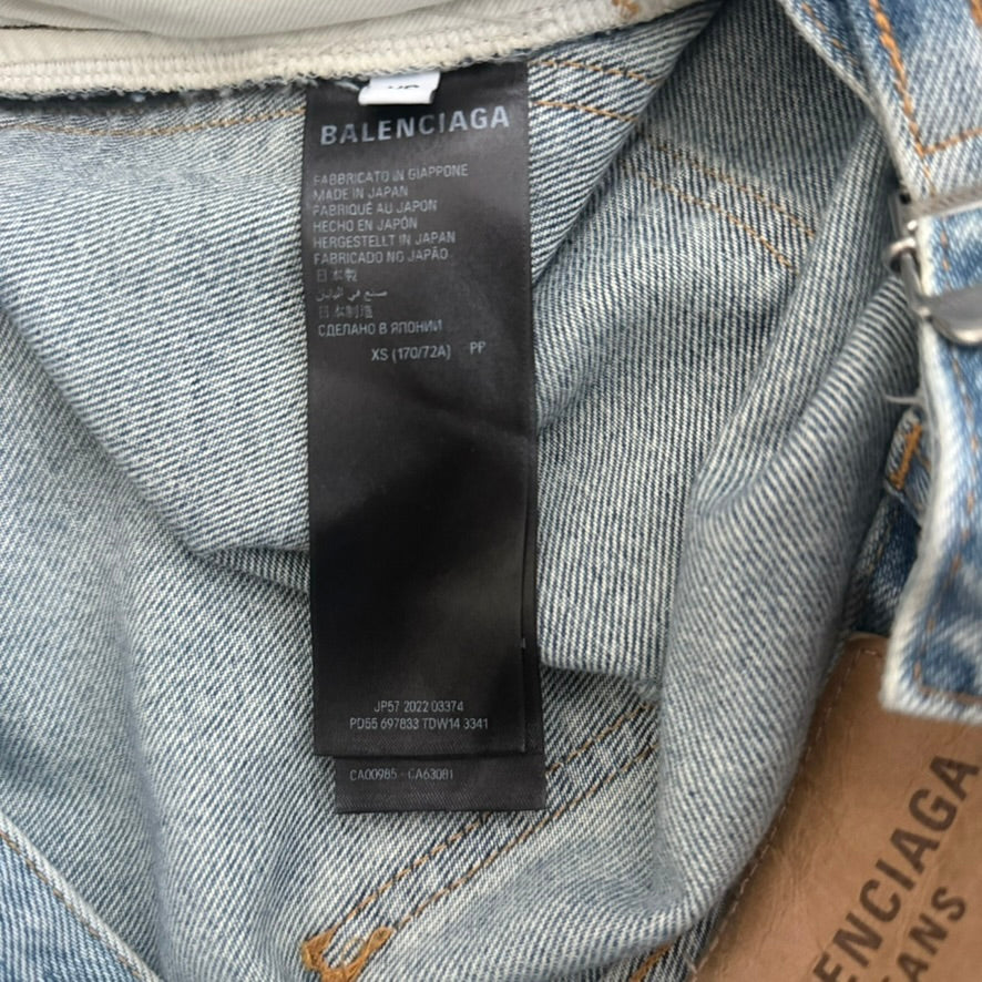 Balenciaga Destroyed Baggy Skater Denim Jeans