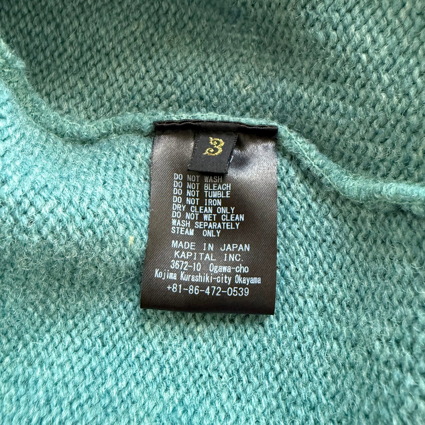 Kapital 5G Wool Bone Crew Sweater