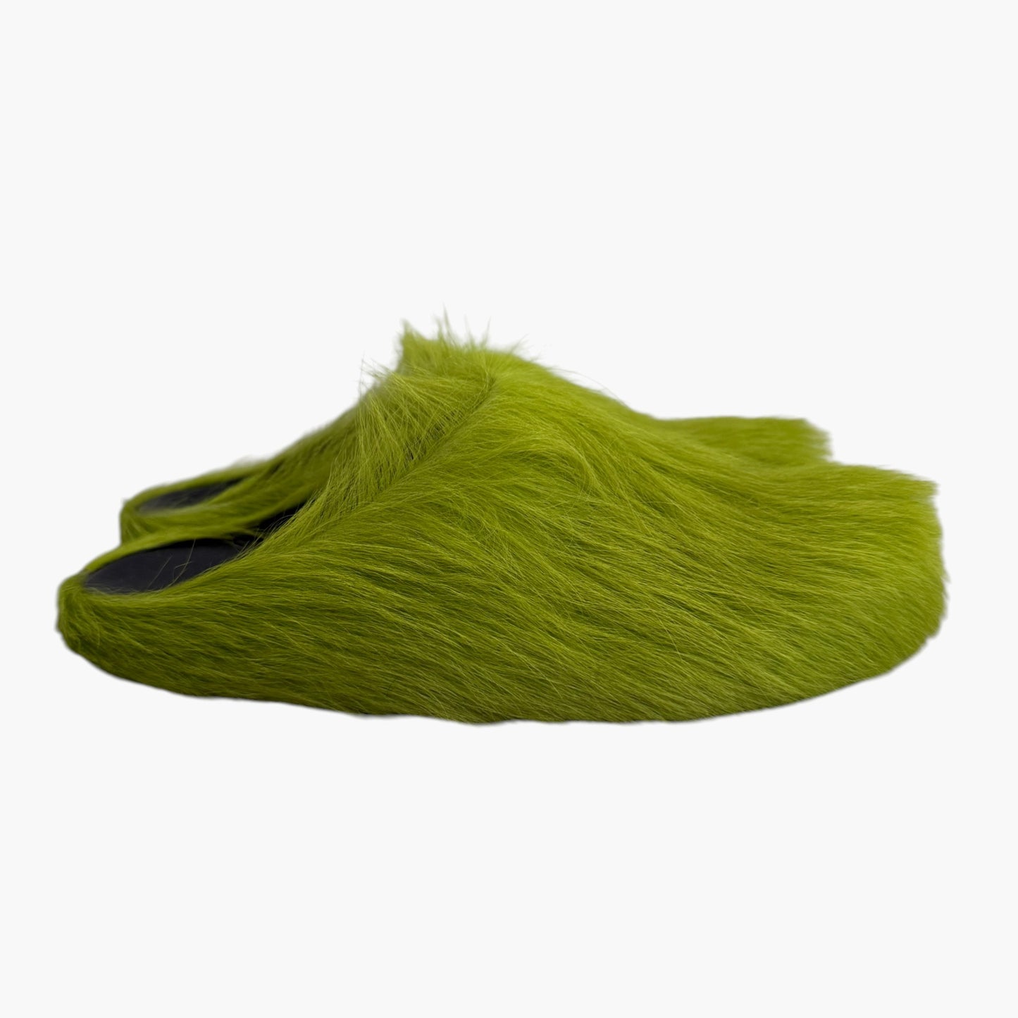 Marni Green Fur Sabot Mule
